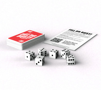 Fill Or Bust! Card & Dice Game – 4-Pack Holiday Gift Set